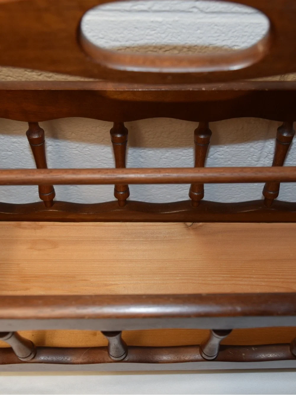 Vintage Jay Import Canterbury Style Wooden Magazine Rack